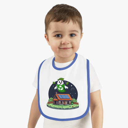 Baby Contrast Trim Jersey Bib