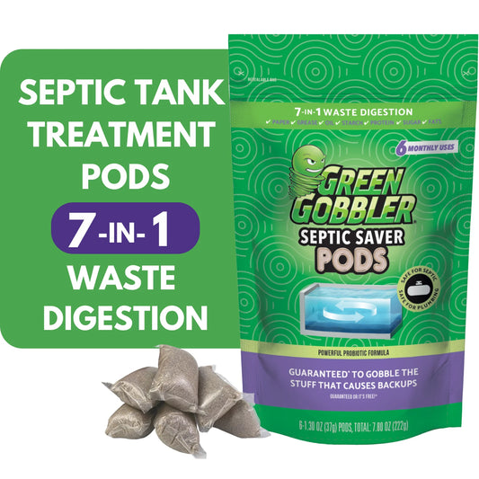 Monthly Septic Tank Treatment Pacs, Pre-Measured Flushable Pacs - 6 Pc Ct