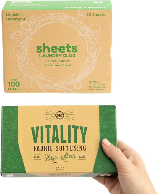 Laundry Detergent Sheets (Fresh Linen and Vitality)