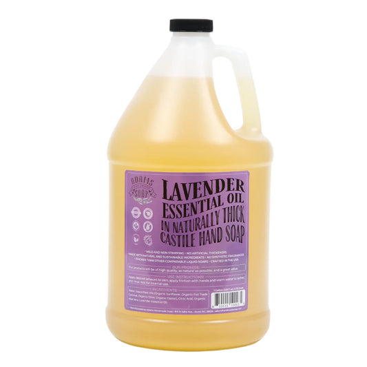 Lavender Organic Liquid Castile Hand Soap 1 Gallon Refill